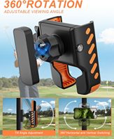 Support de téléphone portable pour voiturette de golf, réglable en angle, rotation à 360°, fixation magnétique puissante en plastique flexible pour 17 Pro Max, installation facile