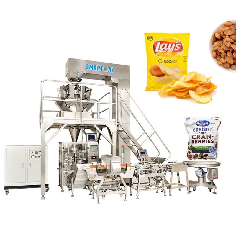 CE автоматическая упаковка для взвешивания кофейных зерен, картофеля, подорожника, чипсов, сухой пищи, риса, макароны, миндаля, арахиса, упаковочная машина, сахарные орехи