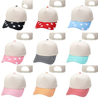 Gorra de Béisbol de Algodón de 5 Paneles con Logotipo Personalizado, Visera con Puntos en Contraste, Gorra Deportiva de Béisbol al por Mayor