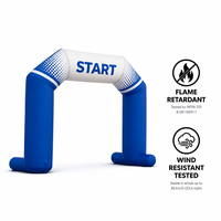 Arche gonflable personnalisée de 6 m en tissu Oxford robuste pour événements, ligne de départ/arrivée pour marathon, promotion commerciale sportive