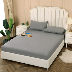 TPU imperméable 3 pièces ensemble de housse de <span class=keywords><strong>matelas</strong></span> <span class=keywords><strong>literie</strong></span> en microfibre couleur unie drap-housse pour la maison hôtel <span class=keywords><strong>literie</strong></span> - Product Image 2