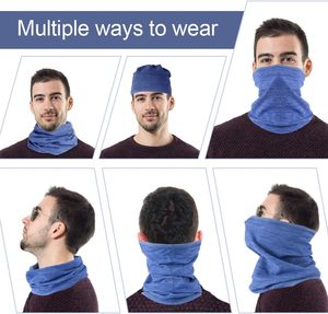 2 Packs de cache-cou d'hiver en polyester <span class=keywords><strong>polaire</strong></span> et couvre-masque coupe-vent pour hommes et femmes par temps froid - Product Image 5