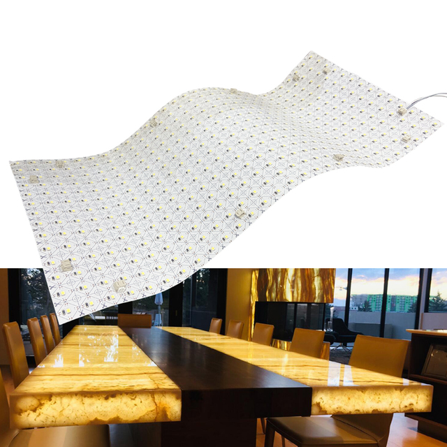 High Lumen Led Panel Smd2835 Dc24v Cuttable Board Backlight Bendable Led Flexible Panel Sheet Light
