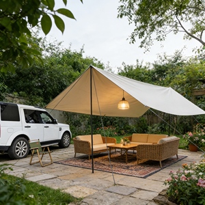 Tente de toit compacte, légère, durable et facile à installer, avec auvent de voiture, pour des voyages de camping familiaux spacieux - Product Image 2