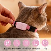 Collier intelligent pour animaux de compagnie Elecpet Findmy Network, traceur anti-perte, positionnement global GPS, compatible avec Android et iOS pour chats