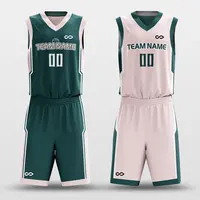 Atacado mais recente design cor barato reversível basquete camisas vestido com números