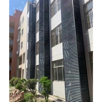 Armoire à persiennes en aluminium gris foncé intégré, volet de ventilation décoratif, couvercle métallique pour équipement de climatisation domestique