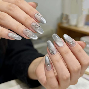Lot de faux ongles carrés effilés dégradés Ombre en ABS, à presser, en gros, OEM, marque privée, livraison rapide - Product Image 3