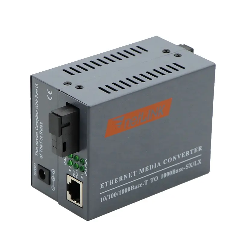 New Gigabit Fiber Optic Media Converter 10 / 100 / 1000Mbps Single-mode SC Port Transceiver