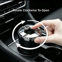 Cendrier de voiture anti-poussière, sensation premium, rotatif et rétractable avec couvercle, en ABS, pour intérieurs de voiture, maison et bureaux
