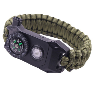 Pulsera de Supervivencia Multifuncional de Paracord con LED, Brújula, Encendedor y Silbato de Emergencia para Campismo y Senderismo al Aire Libre - Product Image 1