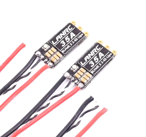 ESC brushless LANRC 35A 45A BLHeli_S 2-6S avec LED RGB programmable DShot pour drone FPV Lipo, quadricoptère, multirotor - Product Image 1
