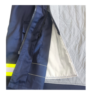 Combinaisons de pompier ignifuges haute <span class=keywords><strong>performance</strong></span> OEM Ayonsafety avec bande réfléchissante pour pompiers, sauvetage - Product Image 3