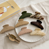 Nouvelle pince à cheveux coréenne Newyeah style INS, couleur Morandi, minimaliste, en acétate écologique, dégradé de couleurs, pince requin premium pour chignon