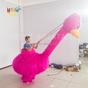 Chất lượng cao <span class=keywords><strong>Inflatable</strong></span> diễu hành động vật trang phục màu hồng sang trọng đà điểu <span class=keywords><strong>Inflatable</strong></span> trang phục - Product Image 3