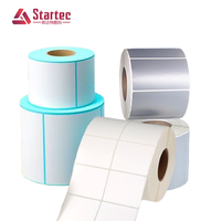 Étiquette thermique directe personnalisée blanche 100x150, autocollant adhésif semi-brillant thermique, étiquette synthétique thermique PP 70x40 pour code-barres