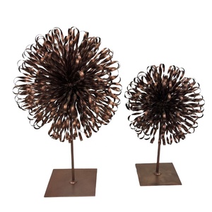 Ensemble de 2 arbres de fer plaqués cuivre pour restaurants et hôtels Décoration moderne pour la maison et la table - Product Image 1