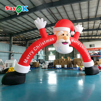 Arche de Noël gonflable extérieure pour l'entrée du Père Noël, idéale pour les festivals et événements