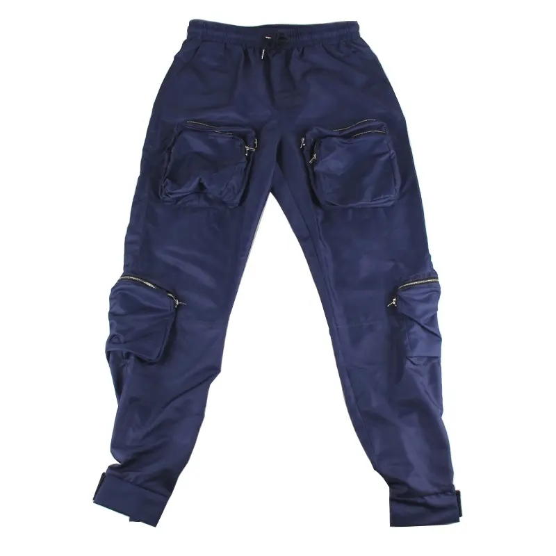 Designer Customized Polyester Heat Transfer Multi-Pocket Zipper Tooling Casual Autumn And Winter Models Long Cargo Pants Men