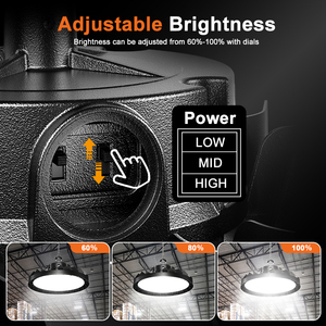 ไฟไฮเบย์ LED ETL แบบแขวน 240W 200W 150W ปรับเปลี่ยนได้ สำหรับโรงงาน โกดัง โรงรถ อุตสาหกรรม และพาณิชย์ - Product Image 3