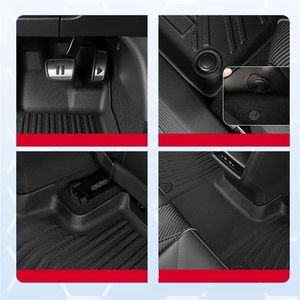 Tapis de sol de voiture en TPE antidérapant, épaisseur 2 mm, ensemble complet 3 pièces, nettoyage facile, isolation sportive - Product Image 5