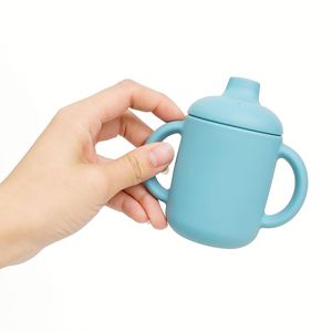 Silicone Baby <b>Sippy</b> With <b>Straw</b> Leakproof Kids Drinking <b>Cup</b> Toddler Mealtime Tableware Custom Logo Wholesale - Product Image 2
