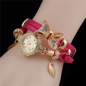 Jam Tangan Gelang Wanita Vintage Quartz Berlian Buatan 2020