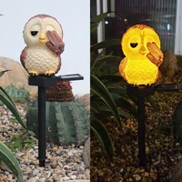 Chine prix d'usine belle petite chouette étanche lampe solaire à LED décoration de lumière solaire de jardin extérieur pour la route et le paysage