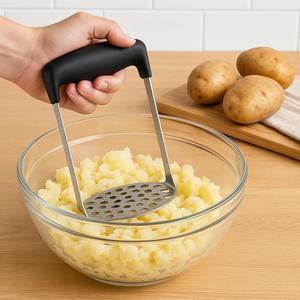 Écrase-pommes manuel en acier inoxydable 2025, le plus vendu, presse-légumes, ustensile de cuisine durable et compatible lave-vaisselle - Product Image 3