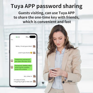 S811 akıllı yaşam ev Tuya WiFi kilitleri biyometrik parmak izi kod kartı anahtar akıllı TTlock App akıllı kapı kilidi - Product Image 4