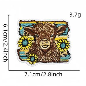 <span class=keywords><strong>Pegamento</strong></span> de fusión en caliente Highland Cow Scottish ganado apliques DIY coser <span class=keywords><strong>parches</strong></span> bordados <span class=keywords><strong>para</strong></span> <span class=keywords><strong>ropa</strong></span> sombreros accesorios occidentales - Product Image 4