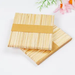 Wegwerp Food Grade Bamboe Houten Ijs Stick Ambachtelijke Custom Ijslolly Sticks Houten Ijs Lolly Stick