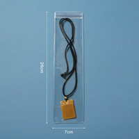 Pochette zippée en PVC transparent durable en gros avec logo personnalisé sérigraphié refermable pour bijoux et lunettes