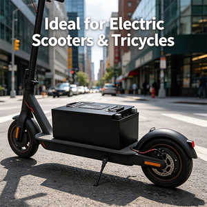 Özel Elektrikli 2 Tekerlekli 3 Tekerlekli LiFePO4 Lityum Pil Motosiklet Aküsü 60V 50Ah - Product Image 3