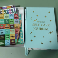 Journal de luxe en cuir artificiel avec logo personnalisé Agenda et carnet de notes à couverture rigide Journal de soins personnels promotionnel
