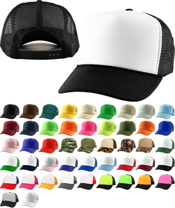 <span class=keywords><strong>Gorra</strong></span> de béisbol de verano de primera calidad personalizable <span class=keywords><strong>con</strong></span> 5 paneles de malla, espuma, gamuza y tela de terciopelo 100% poliéster, diseño propio - Product Image 1