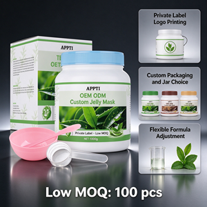 Mascarilla Facial en Polvo de Gel Suave con Árbol de Té y Menta de Marca Blanca <span class=keywords><strong>para</strong></span> Limpieza Profunda de Poros, Control de Sebo y Exfoliación - Directo de Fábrica - Product Image 2