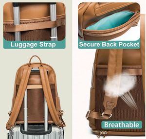 Mochila Pañalera, Bolsas de Pañales, Bolsa de Pañales para Bebé con 13 Bolsillos, Mini Mochila de Cuero para Bebé, Bolsa para Extractor de Leche - Product Image 3