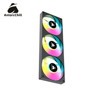 Ventilateur de refroidissement AntarcChill 360 mm à haut débit d'air, triple ventilateur PWM 120 mm à haut régime et faible bruit pour radiateur PC, personnalisable OEM