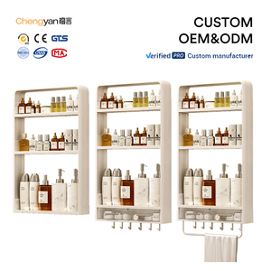 3 lớp hiện đại treo tường phòng tắm Kệ tiết kiệm không gian lưu trữ không thấm nước chủ sở hữu khăn cho phòng tắm vòi hoa sen Kệ nhựa - Product Image 2