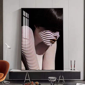 Decoración Moderna para Barbería, Pósteres de Peluquería y <span class=keywords><strong>Cuadros</strong></span> de Porcelana de Cristal Impresos, Arte de Pared para Sala de Estar - Product Image 2