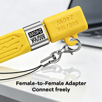 Câble plat flexible USB4 80 Gbps USB-C vers USB-C, kit de charge rapide 240 W, sortie vidéo avec adaptateur en alliage d'aluminium et porte-clés