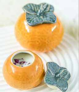 Tarro de cerámica <span class=keywords><strong>Dajidali</strong></span> Naranja Fruta Vela perfumada Vela en forma de naranja - Product Image 5