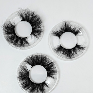 Pestañas de Visón 100% Naturales, Libres de Crueldad Animal, en Tira Completa, Caja Personalizada, Pestañas Postizas Hechas a Mano, de Lujo, 25mm, Venta al Por Mayor - Product Image 1