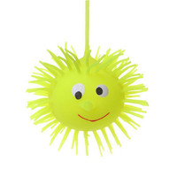 Balle en plastique lumineuse créative, poupée élastique lumineuse à expressions, jouet anti-stress massant, produit phare pour les stands de rue