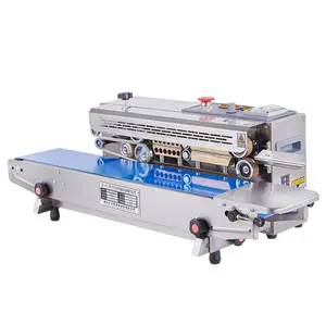 FR-770F Automatic electronic continuous band food aluminum foil plastic paper bag pouch heat seal sealer sealing machine