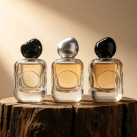 Vente en gros de flacons de parfum vides de 100 ml, flacons de parfum carrés, flacons de parfum transparents en verre, flacons cosmétiques en verre