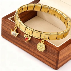 Colgante de Moda con Diseño de Gota de Agua, Corazón de <span class=keywords><strong>Diablo</strong></span> y Estrellas al Atardecer, Compatible con Pulseras de Acero Inoxidable de 9mm, para Creación de Joyería, Charm Italiano DIY - Product Image 3