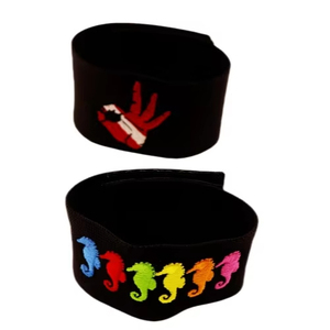 Bracelets en tissu tricoté brodés avec velcro, taille personnalisée, pour campagnes promotionnelles, sangles de bras et de poignet avec velcro - Product Image 2