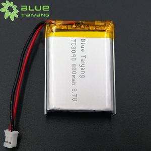 ブルーTaiyang小型充電式カスタムバッテリー703040 800mah <span class=keywords><strong>3</strong></span> 7vリチウムポリマーバッテリー - Product Image 1
